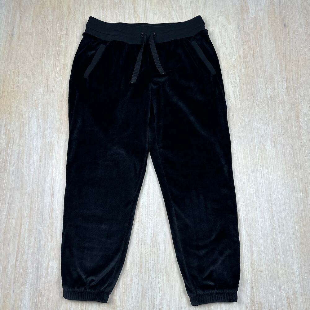 Athleta Black Cozy Karma Recover Jogger Y2K Velvety Lounge Pull On Pants Large